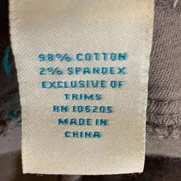 Sundance Women's Floral Velour Velvet 5 Pocket Embroidered‎ Pants Size 31 - Picture 8 of 12